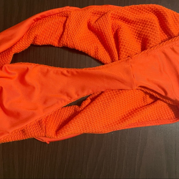 Sylvie High Waist Bikini Bottom in Hot Coral - Picture 6 of 8